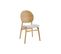 Chaises Scandinaves En Bois Clair Et Tissu Gris Clair (lot De 2) Elton