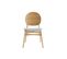 Chaises Scandinaves En Bois Clair Et Tissu Gris Clair (lot De 2) Elton