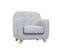 Fauteuil Enfant Scandinave En Tissu Gris Clair Et Bois Clair Norkid