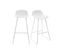 Tabourets De Bar Design Blancs H65 Cm (lot De 2) Ella