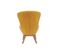 Fauteuil Scandinave En Tissu Effet Velours Jaune Moutarde Et Bois Eskua