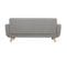 Canapé Scandinave 3 Places En Tissu Gris Clair Et Bois Clair Pure