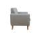 Canapé Scandinave 3 Places En Tissu Gris Clair Et Bois Clair Pure