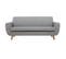 Canapé Scandinave 3 Places En Tissu Gris Clair Et Bois Clair Pure