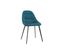 Chaises Design En Tissu Velours Bleu Pétrole Et Métal Noir (lot De 2) Cox