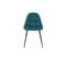 Chaises Design En Tissu Velours Bleu Pétrole Et Métal Noir (lot De 2) Cox