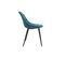 Chaises Design En Tissu Velours Bleu Pétrole Et Métal Noir (lot De 2) Cox