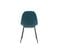 Chaises Design En Tissu Velours Bleu Pétrole Et Métal Noir (lot De 2) Cox