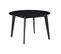 Table à Manger Design Extensible Ronde Noire L120-150 Cm Leena