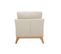 Fauteuil Scandinave Déhoussable En Tissu Beige Et Bois Clair Oslo