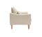 Canapé Scandinave 2 Places En Tissu Beige Et Bois Clair Kate