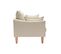 Canapé Scandinave 3 Places En Tissu Beige Et Bois Clair Kate