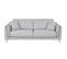 Canapé Scandinave 3 Places En Tissu Gris Clair Et Bois Clair Vogue