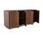 Buffet Vintage Finition Bois Foncé Noyer 4 Portes L180 Cm Como