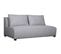 Chauffeuse 2 Places Design En Tissu Gris Clair Pluriel