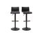 Tabourets De Bar Réglables Design En Métal Noir (lot De 2) Ona