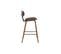 Tabourets De Bar Design Noir Et Bois Foncé H69 Cm (lot De 2) Vasco