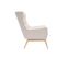 Fauteuil Scandinave En Tissu Effet Velours Texturé Naturel Et Bois Clair Brody