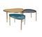 Tables Basses Gigognes Laquées Moutarde, Bleu Canard Et Bleu (lot De 3) Zuria