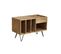 Buffet De Rangement Vinyles En Bois Manguier Massif Et Métal L90 Cm Boogie