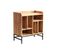 Buffet De Rangement Vinyles En Bois Massif Et Métal Noir L76 Cm Blues