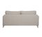 Canapé Convertible Scandinave 3 Places En Tissu Beige Et Bois Clair Avec Matelas 10 Cm Papel