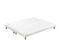 Sommiers Tapissiers Tissu Blanc Pieds Bois 90 X 200 Cm (lot De 2) Jami