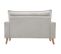 Canapé Scandinave 2 Places En Tissu Effet Velours Beige Naturel Et Bois Clair Jonas