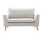 Canapé Scandinave 2 Places En Tissu Effet Velours Beige Naturel Et Bois Clair Jonas