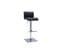 Tabouret De Bar Design Réglable Noir Et Inox Brossé Sheina