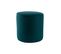 Pouf Rond En Tissu Bleu Paon D40 Cm Coq