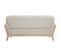 Canapé Scandinave 2 Places En Tissu Beige Et Bois Clair Yoko