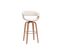 Tabouret De Bar Design Pivotant Blanc Et Bois Clair H67 Cm Oktav