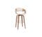 Tabouret De Bar Design Pivotant Blanc Et Bois Clair H65 Cm Gao