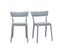 Chaises Design Gris Clair Empilables Intérieur - Extérieur (lot De 2) Rios