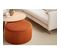 Pouf Rond En Tissu Velours Côtelé Terre Brulée D70 Cm Louis