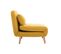 Fauteuil Convertible Scandinave En Tissu Effet Velours Jaune Moutarde Et Bois Clair Amiko