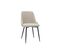 Chaises Design En Tissu Effet Velours Beige Naturel Et Métal Noir (lot De 2) Cult