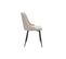 Chaises Design En Tissu Effet Velours Beige Naturel Et Métal Noir (lot De 2) Cult