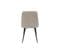 Chaises Design En Tissu Effet Velours Beige Naturel Et Métal Noir (lot De 2) Cult