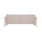 Canapé Scandinave 3 Places En Tissu Effet Velours Texturé Beige Et Bois Clair Asako