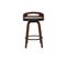 Tabourets De Bar Design Bois Foncé Et Polyuréthane Noir 65cm (lot De 2) Mano