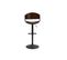 Tabouret De Bar Design Réglable Noir Et Bois Foncé Eustache