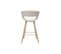 Tabouret De Bar Design Blanc Et Bois Clair H65 Cm Syrah