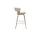 Tabouret De Bar Design Blanc Et Bois Clair H65 Cm Syrah