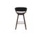 Tabouret De Bar Design Noir Et Bois Foncé H65 Cm Syrah