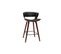 Tabouret De Bar Design Noir Et Bois Foncé H65 Cm Syrah