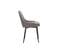 Chaises Design En Tissu Effet Velours Gris Et Métal Noir (lot De 2) Holo