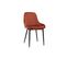 Chaises Design En Tissu Velours Rouge Tomette Et Métal Noir (lot De 2) Holo