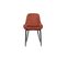 Chaises Design En Tissu Velours Rouge Tomette Et Métal Noir (lot De 2) Holo